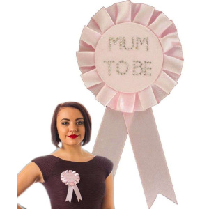 Pink "Mum To Be" Baby Shower Rosette Badge
