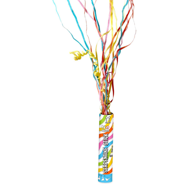 Colourful No Mess Streamer Stick - 20cm