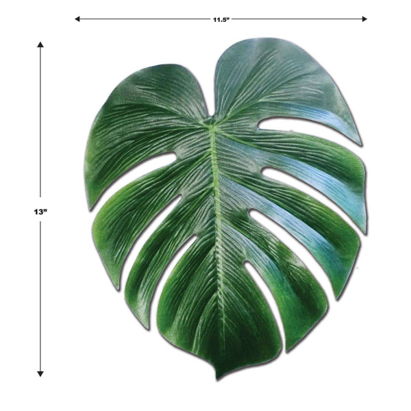 4 x Tropical Palm Leaves Fabric Decorations - 33cm