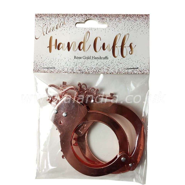 Hen Party Rose Gold Metal Handcuffs