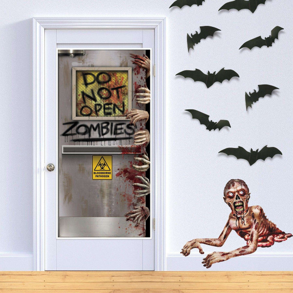 Zombie Lab Halloween Horror Door Cover - 1.5m x 76cm