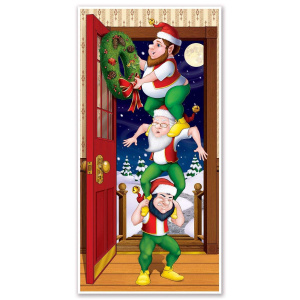 Christmas Elves Festive Door Cover - 1.5m x 75cm