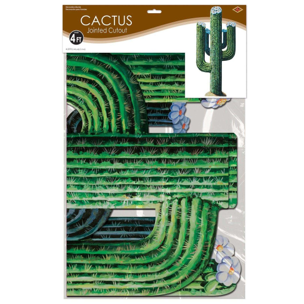 Jointed Wild West Cactus Cutout Decoration - 1.3m