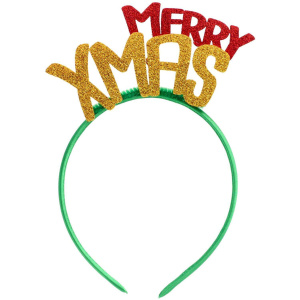 Merry Xmas Glitter Headband Christmas Tiara