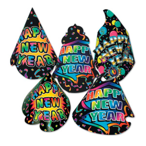 5 x New Yorker Happy New Year Party Hats