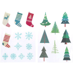 20 x Christmas Wintery Holly Jolly Window Stickers