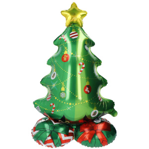 Christmas Tree Foil Balloon With Base - 81cm