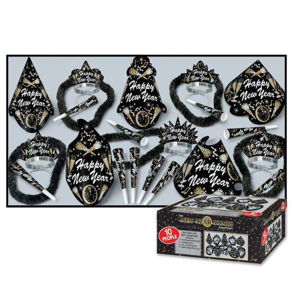 25pc New Year Tymes Happy New Year Party For 10 Set