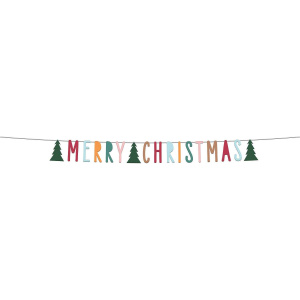 Merry Christmas Holly Jolly Letter Banner - 1.5m