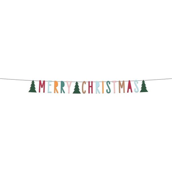 Merry Christmas Holly Jolly Letter Banner - 1.5m