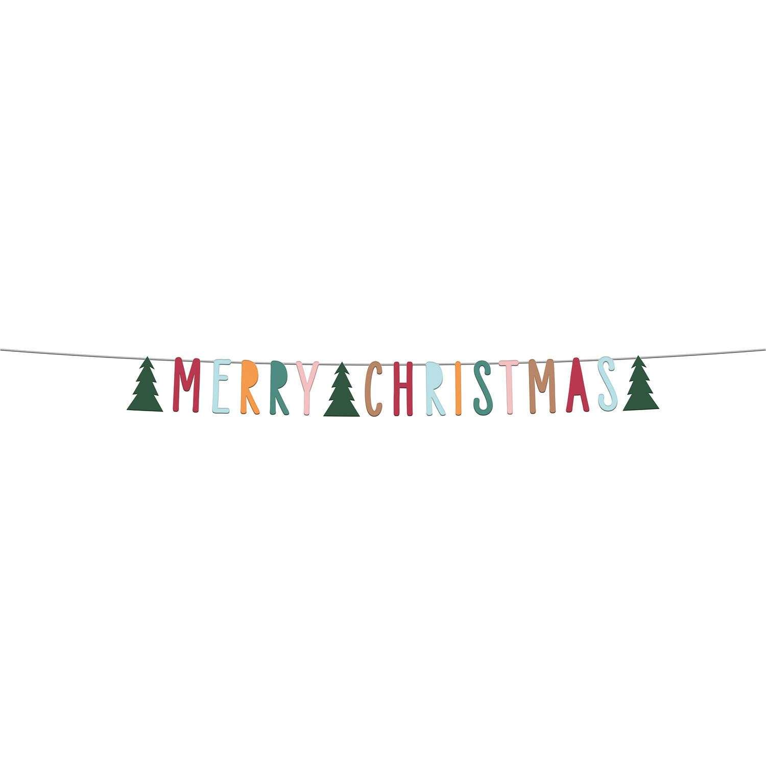 Merry Christmas Holly Jolly Letter Banner - 1.5m - Jesters Party