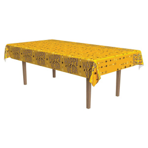 Happy New Year Gold Metallic Tablecloth - 2.75m x 1.37m