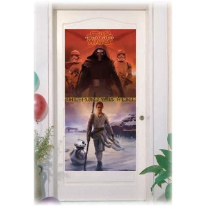 Star Wars The Force Awakens "The Party Is Here" Door Cover - 1.5m x 75cm