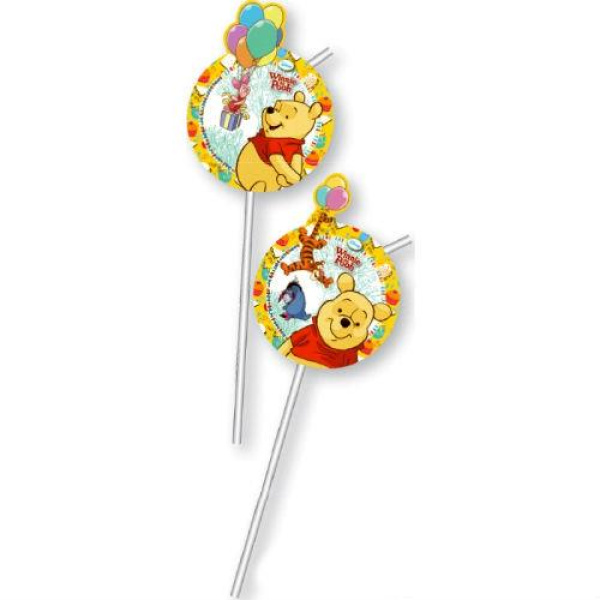 6 x Winnie The Pooh Party Drinks Straws