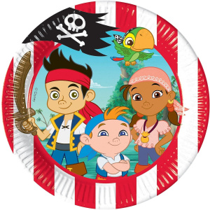 8 x Disney Jake And The Neverland Pirates Friends Party Plates - 23cm