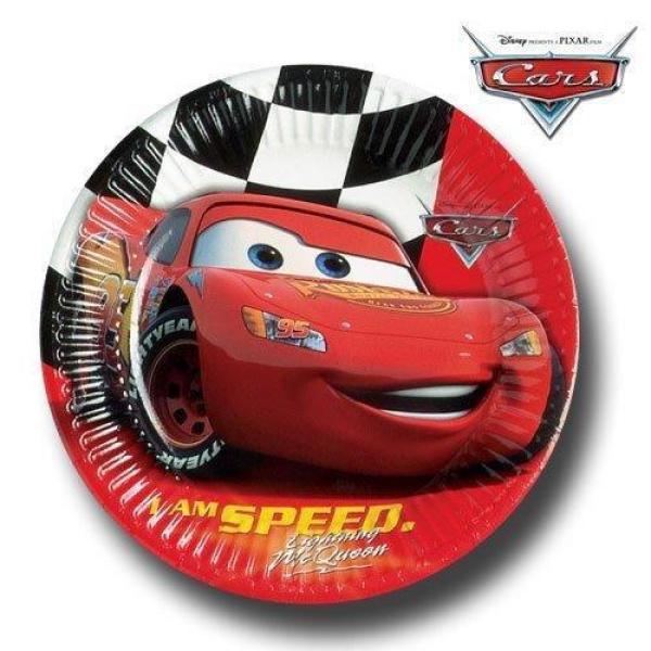 10 x Disney Cars Steve McQueen Party Plates - 23cm