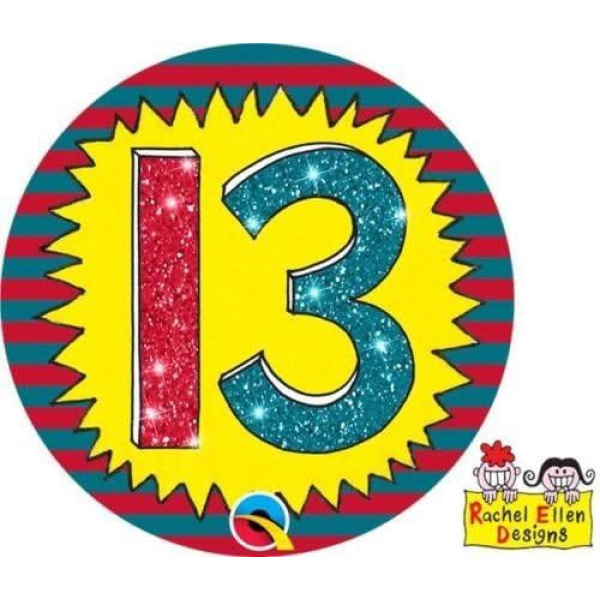 13th Birthday Rachel Ellen Designs Big Age Badge - 12cm