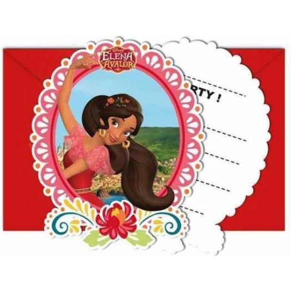 6 x Disney Elena Of Avelor Party Invitations