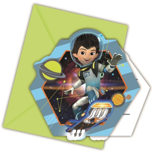 6 x Disney Miles From Tomorrowland Party Invitations