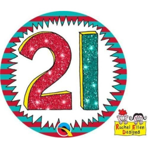 21st Birthday Rachel Ellen Designs Big Age Badge - 12cm