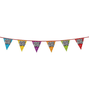 95th Birthday Multicoloured Holographic Bunting - 8m