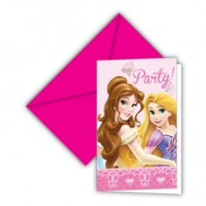 6 x Disney Princess Party Invitations