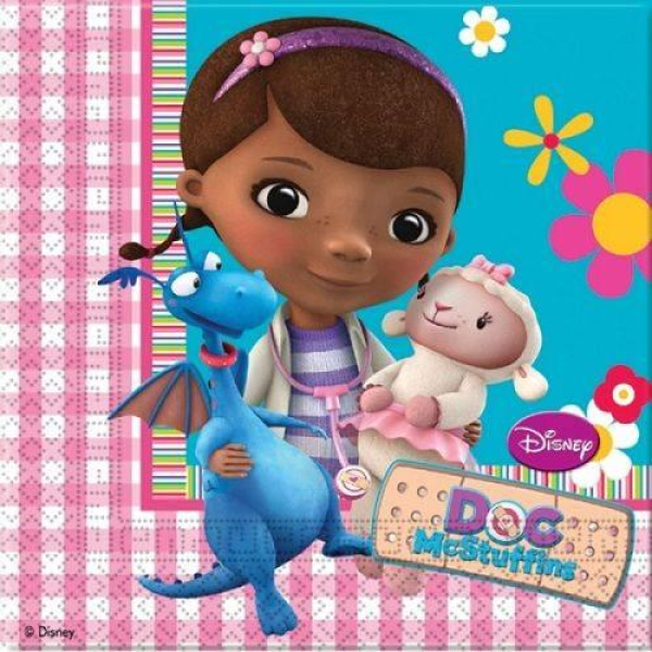 20 x Disney Doc McStuffins Party Napkins - 33cm