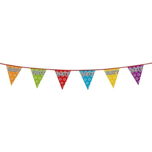 "Party" Multicoloured Holographic Bunting - 8m