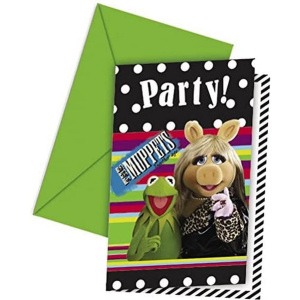 6 x The Muppets Party Invitations