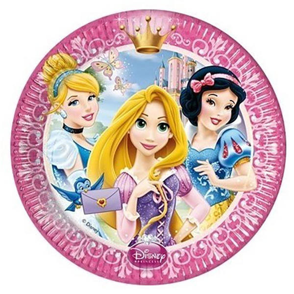 8 x Disney Princess Party Plates - 23cm