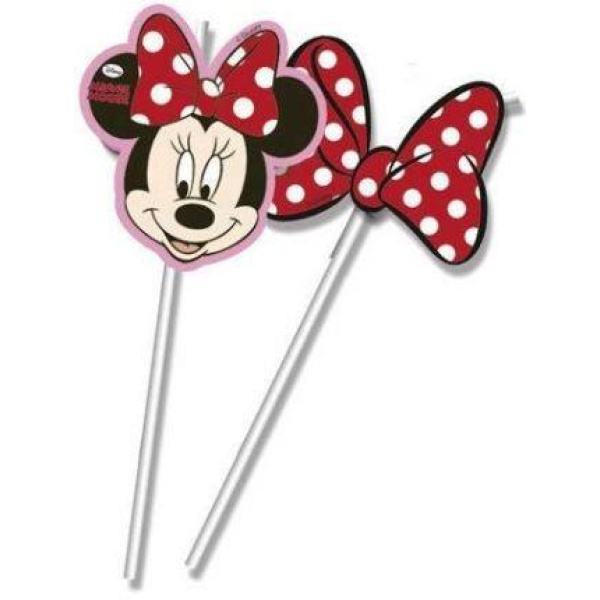 6 x Disney Minnie Mouse Drinks Straws