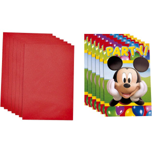 6 x Disney Mickey Mouse Party Time Party Invitations