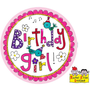 Birthday Girl Rachel Ellen Designs Perfect Pink Badge - 12cm