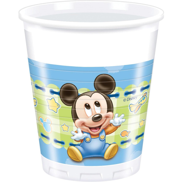 8 x Disney Mickey Mouse Baby Party Cups - 200ml