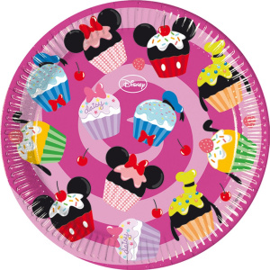 8 x Disney Characters D-Lish Cupcake Plates - 23cm