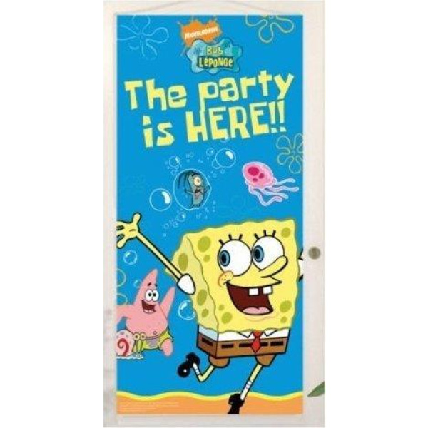 Spongebob Squarepants "The Party Is Here" Door Cover - 1.5m x 75cm
