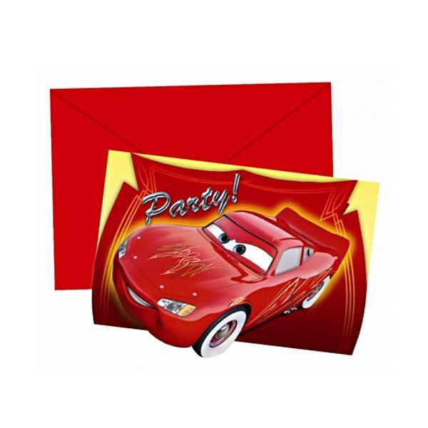 6 x Disney Cars Party Invitations