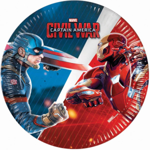 8 x Marvel Captain America Civil War Party Plates - 23cm
