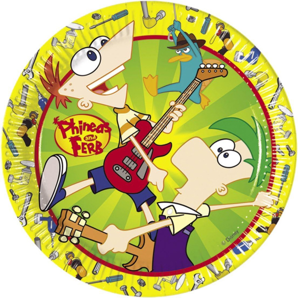 10 x Disney Phineas & Ferb Party Plates - 23cm