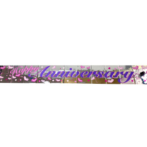 "Happy Anniversary" Foil Party Banner - 3.65m