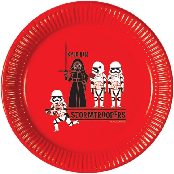 8 x Star Wars Force Awakens Party Plates - 23cm
