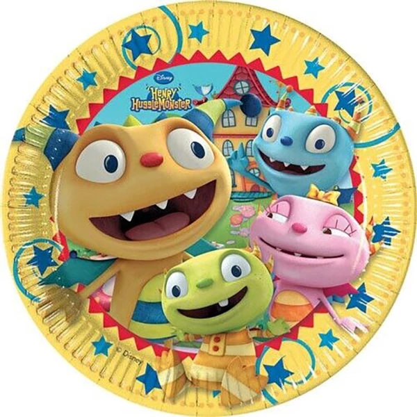 8 x Disney Henry Hugglemonster Party Plates - 23cm
