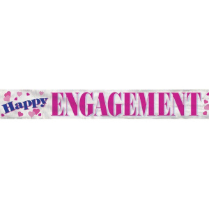"Happy Engagement" Foil Banner - 3.65m