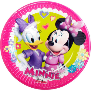 8 x Disney Minnie Mouse Junior Helper Party Plates - 23cm