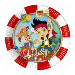 8 x Disney Jake And The Neverland Pirates Yo Ho Let's Go Party Plates - 23cm