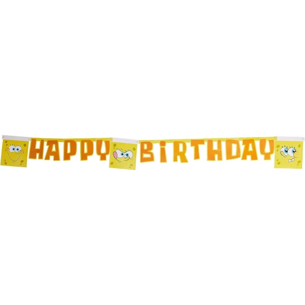 Spongebob Squarepants "Happy Birthday" Letter Banner - 1.7m
