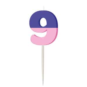 Candle - Stripetastic - Number 9