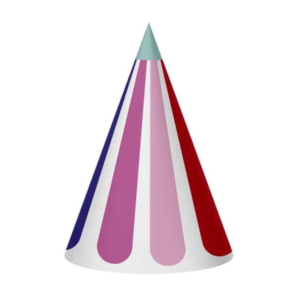 Party Hats - Stripetastic - 6 pieces