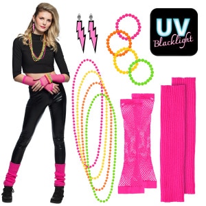 80's Instant Fancy dress Set