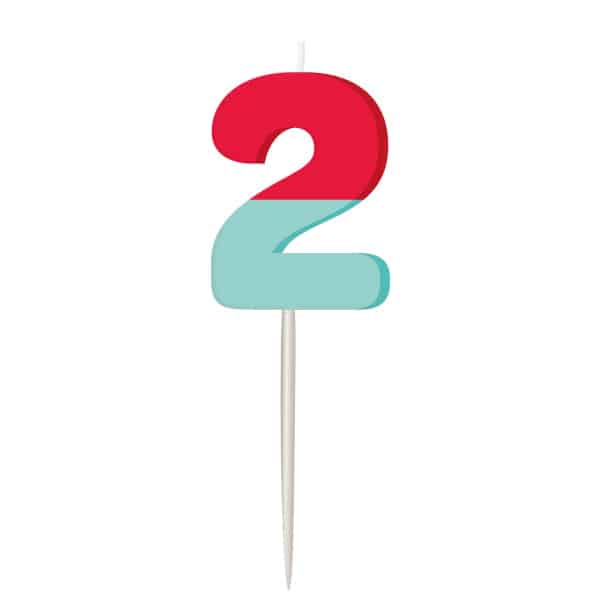 Candle - Stripetastic - Number 2